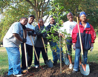 Community Members Celebrating Arbor Day